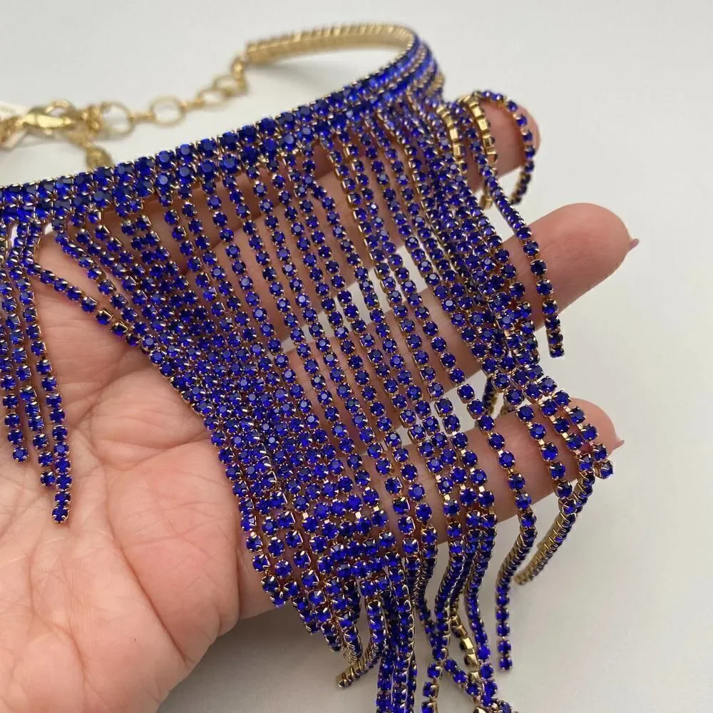 Amrita Singh Blue Crystal Statement Choker